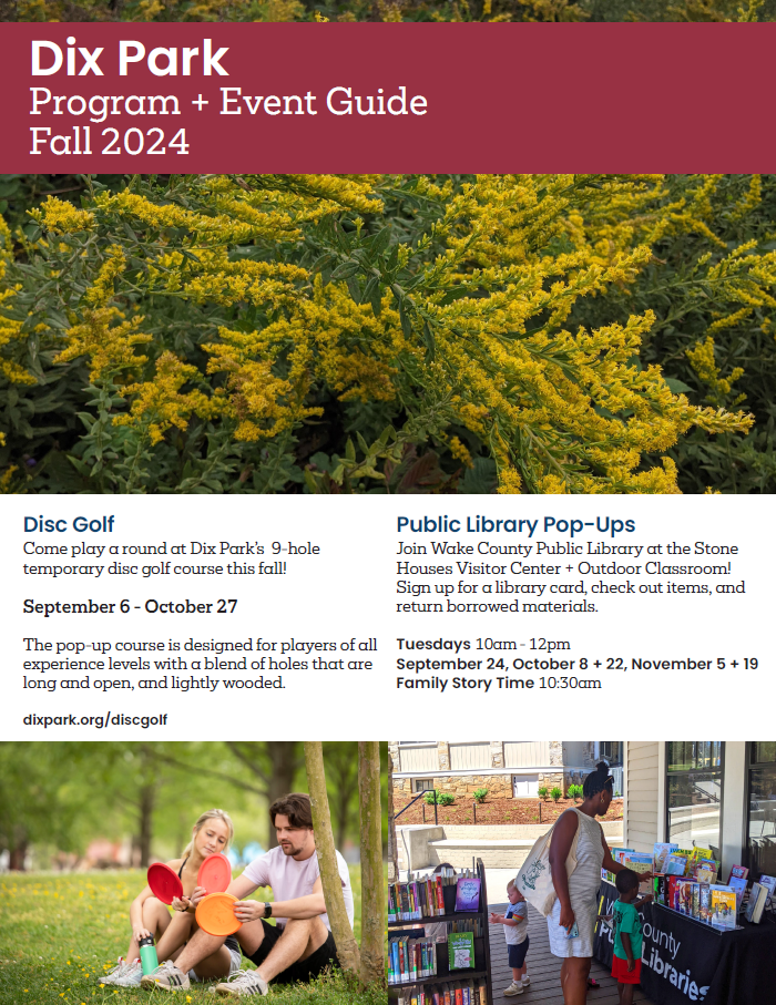 Dix Park Fall 2024 Programs and Events Guide cover page