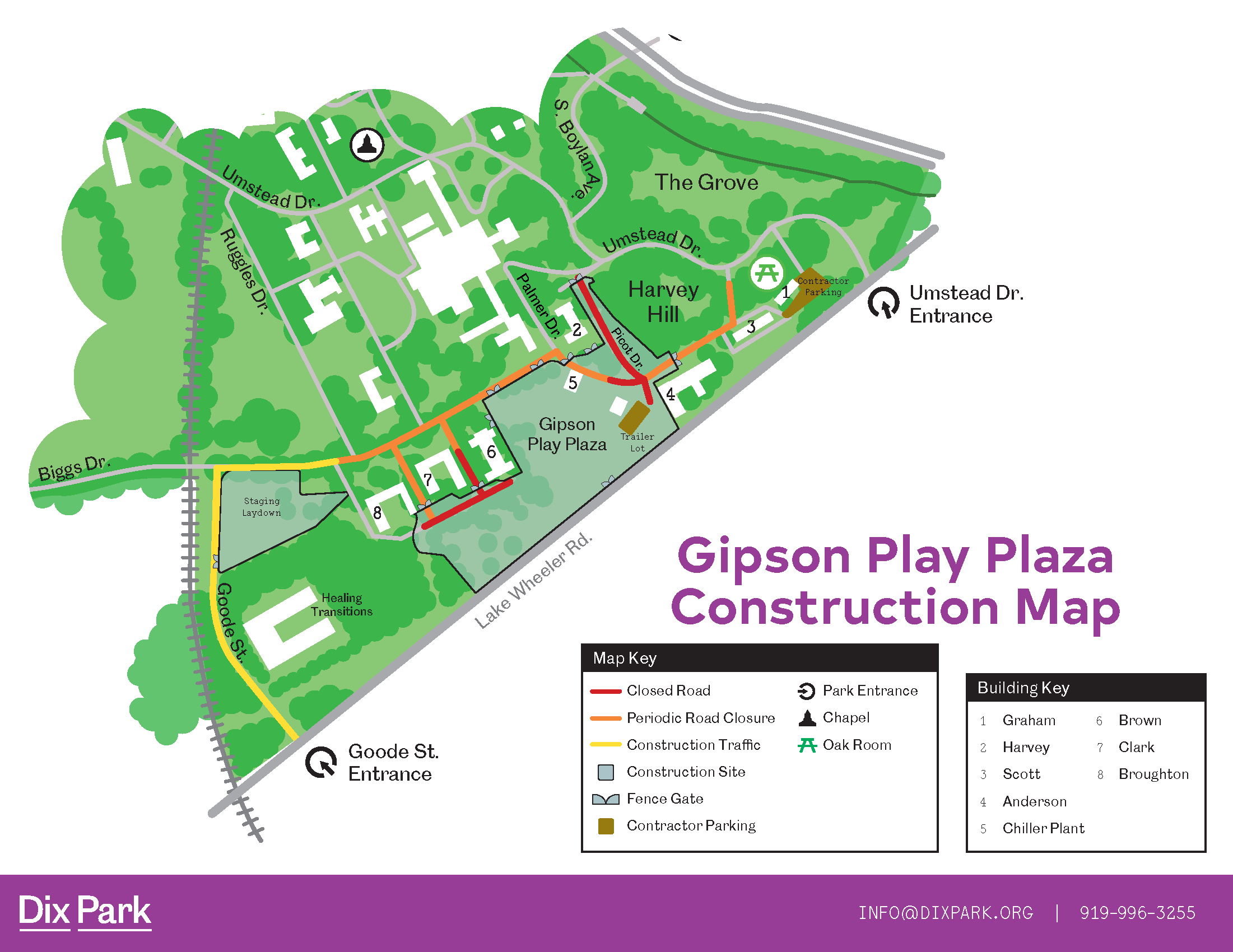 Gipson Play Plaza Construction Impact Map