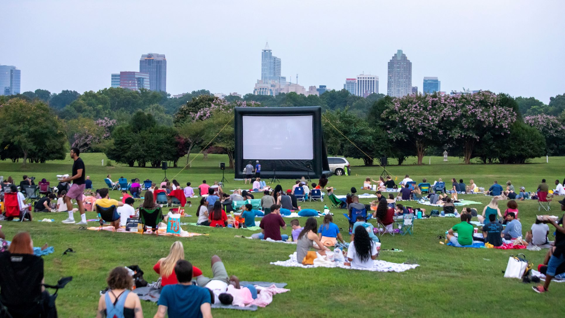 Movies on the Lawn - outdoor movie at Dix Park