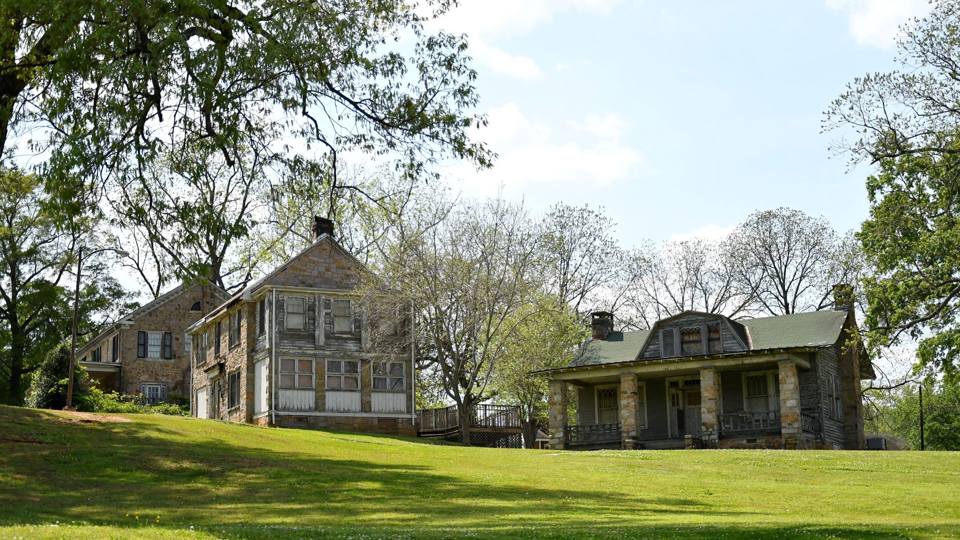 Stone Houses at Dix Park in current condition