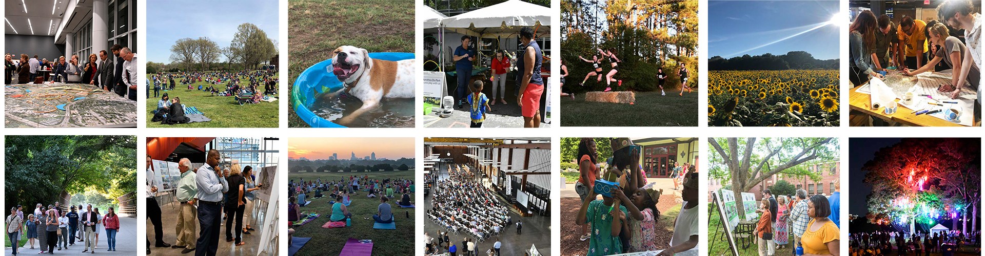 Collage of photos from master plan community engagement events