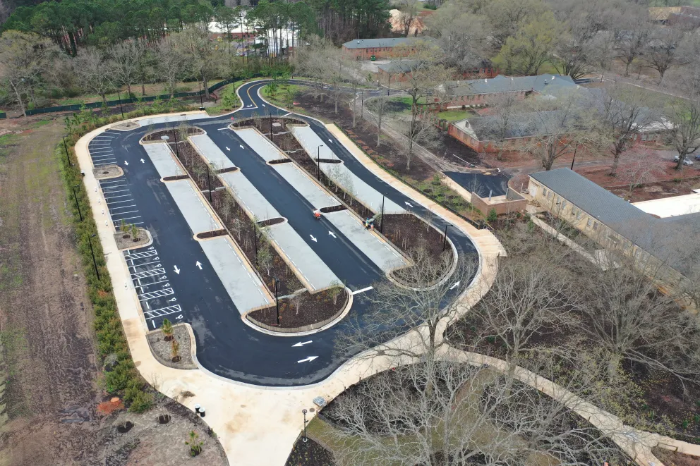 Gipson Play Plaza parking lot