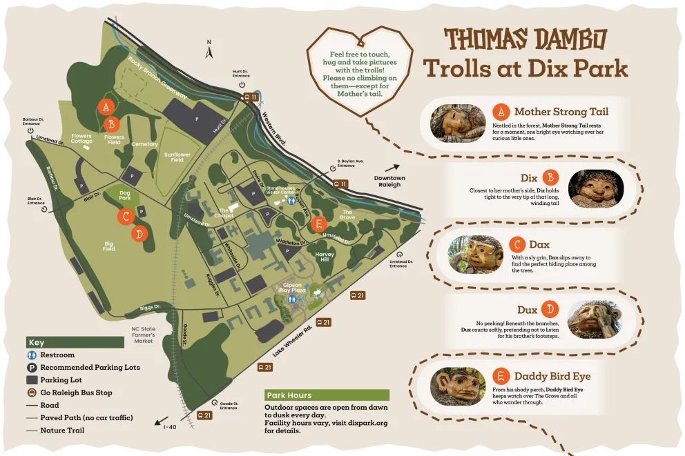 Trolls at Dix Park Map