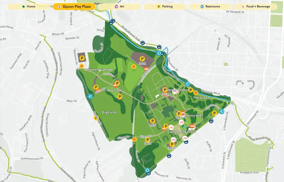 screenshot of Gipson Play Plaza map