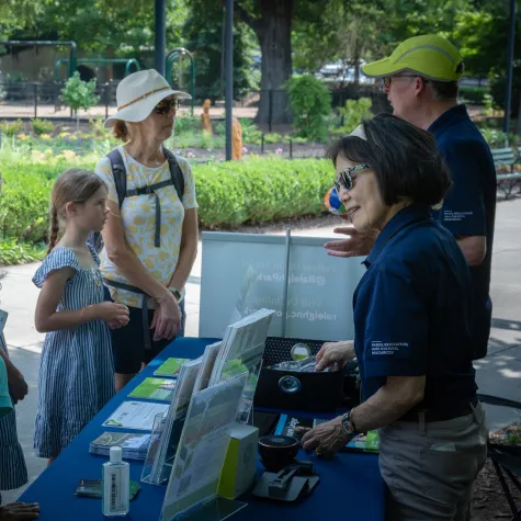 Park staff and visitors