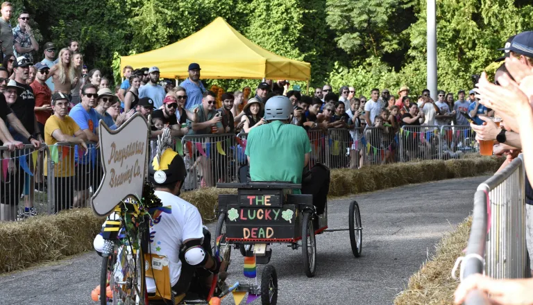 Kirby Derby downhill soapbox racer at Dix Park