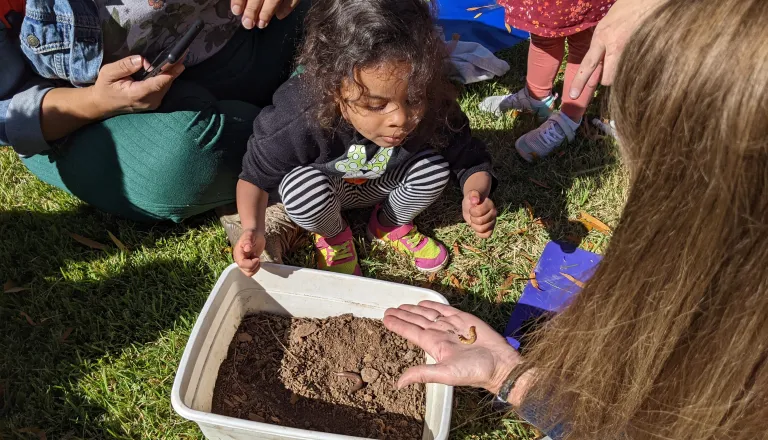 Kids learning about nature