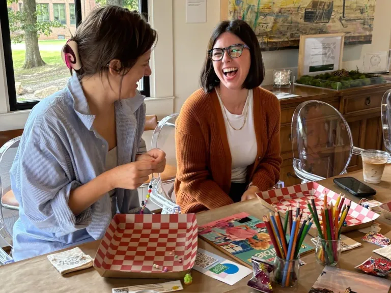 Adults crafting
