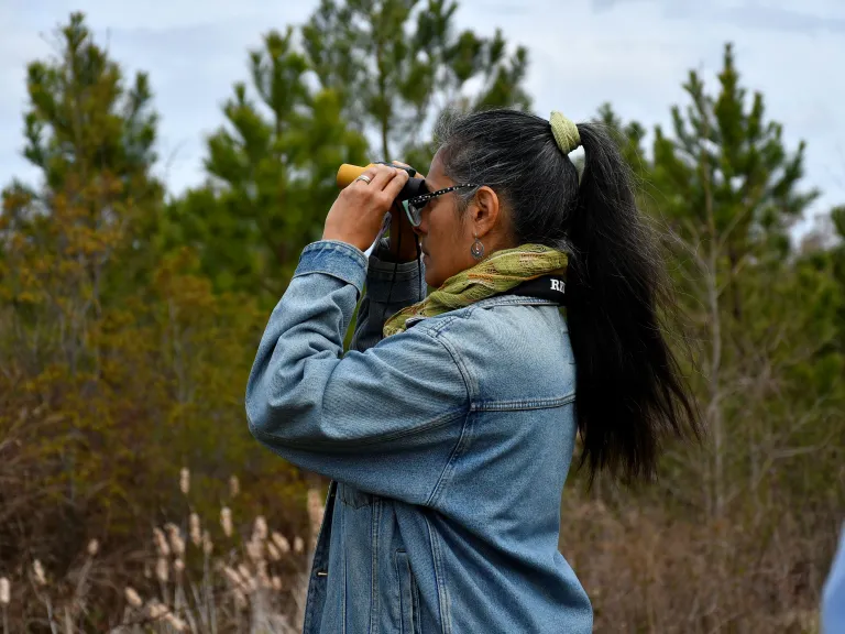 Birdwatcher at Dix Park
