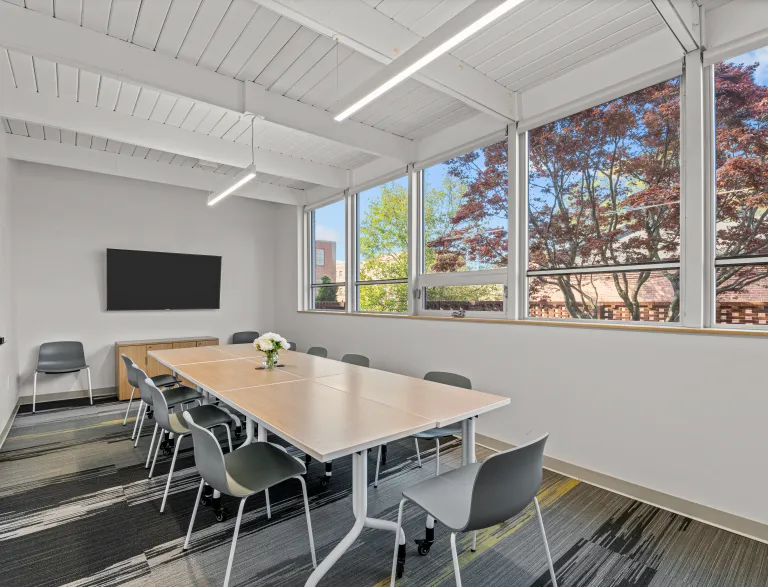 room with table and chairs