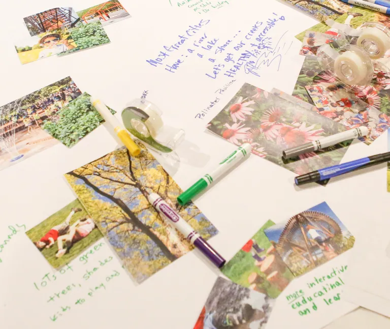 Paper with ideas and pictures