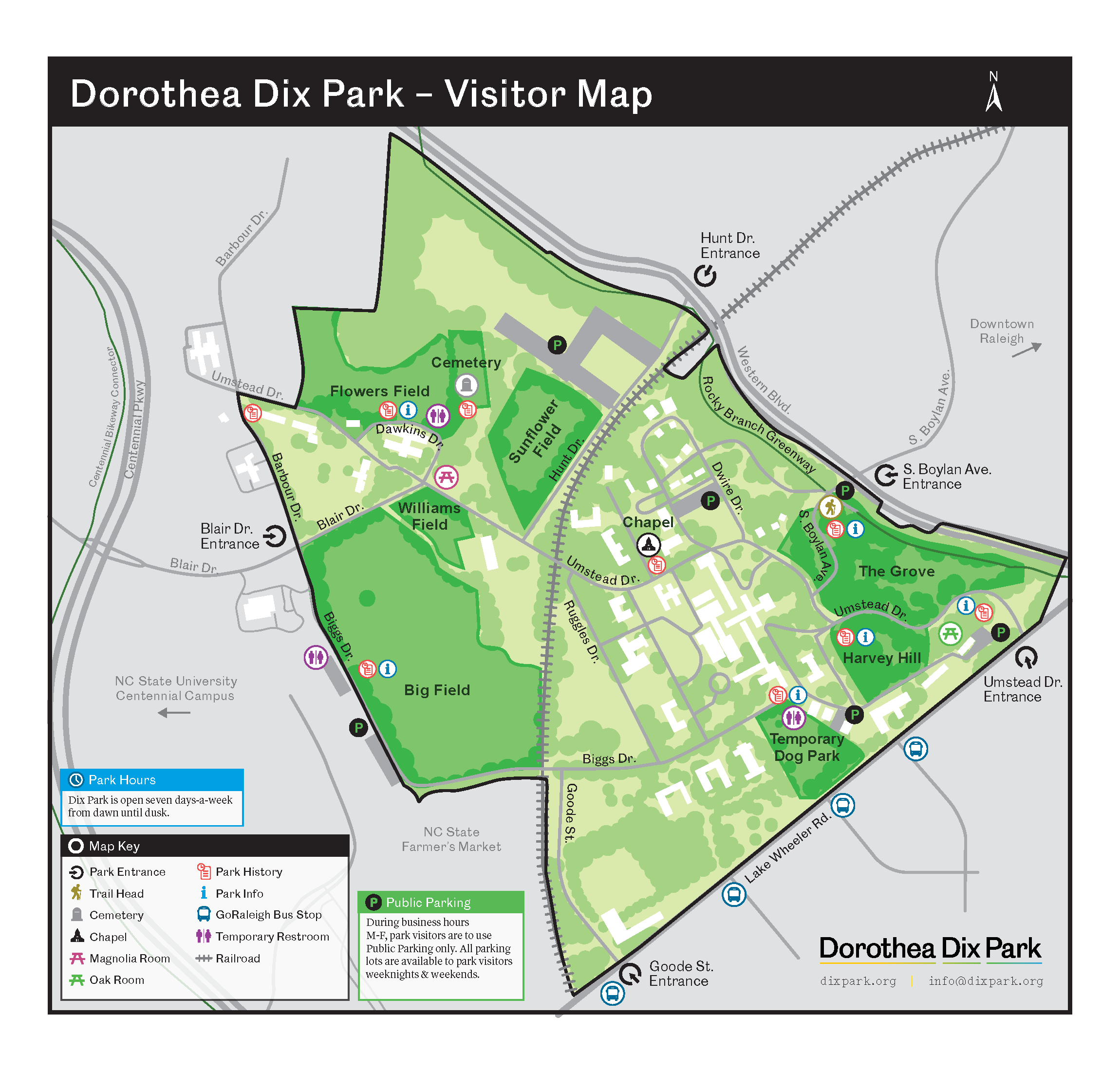 Dix Park Visitor Map