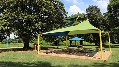Magnolia Room picnic shade and tables